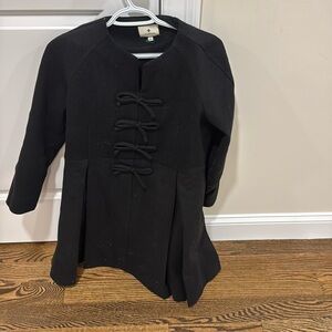 Tuckernuck black coat dress with bows